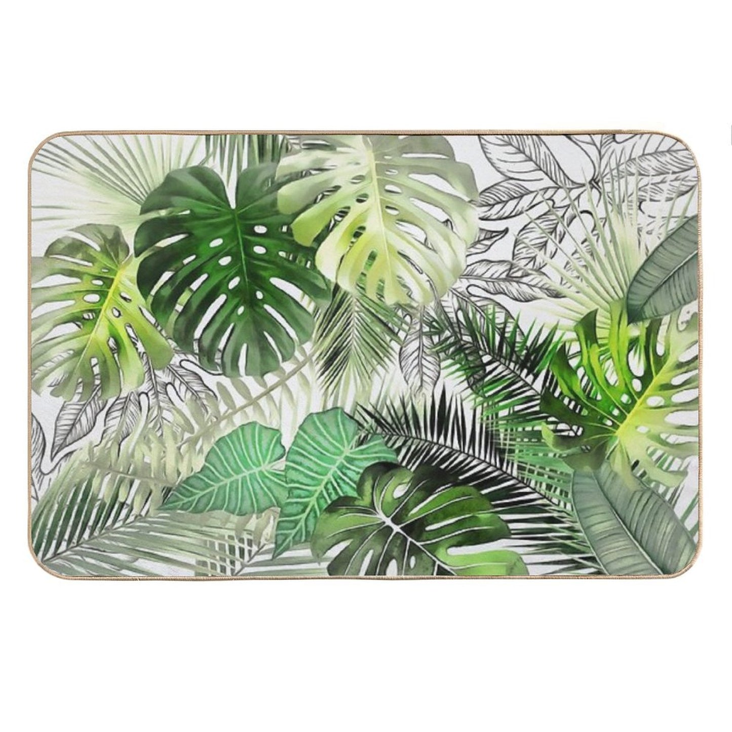 Tropical Foliage 01 Bath Mat