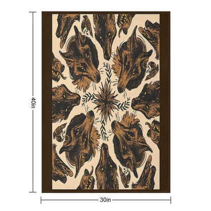 Canine Pattern Throw Blanket