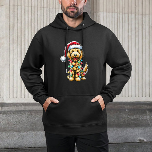 Australian Labradoodle Christmas Tree Xmas Santa Labradoodle Customizable Surface Hoodie