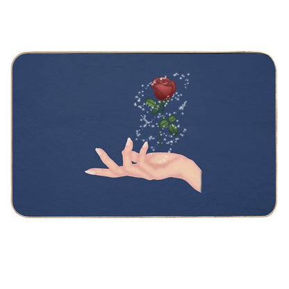 Magical Hands Make Rose Ver. 3  Fade-Resistant Bath Mat