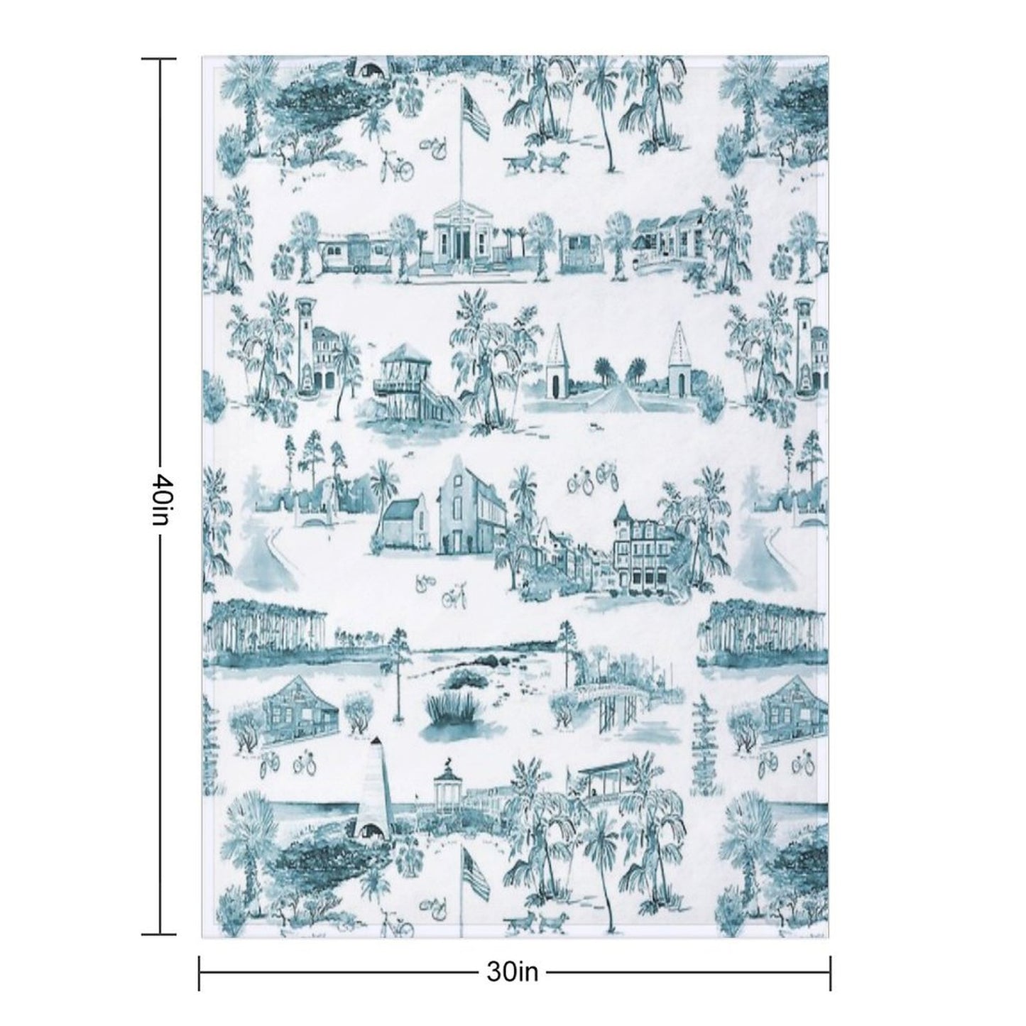 Toile 30A Throw Blanket