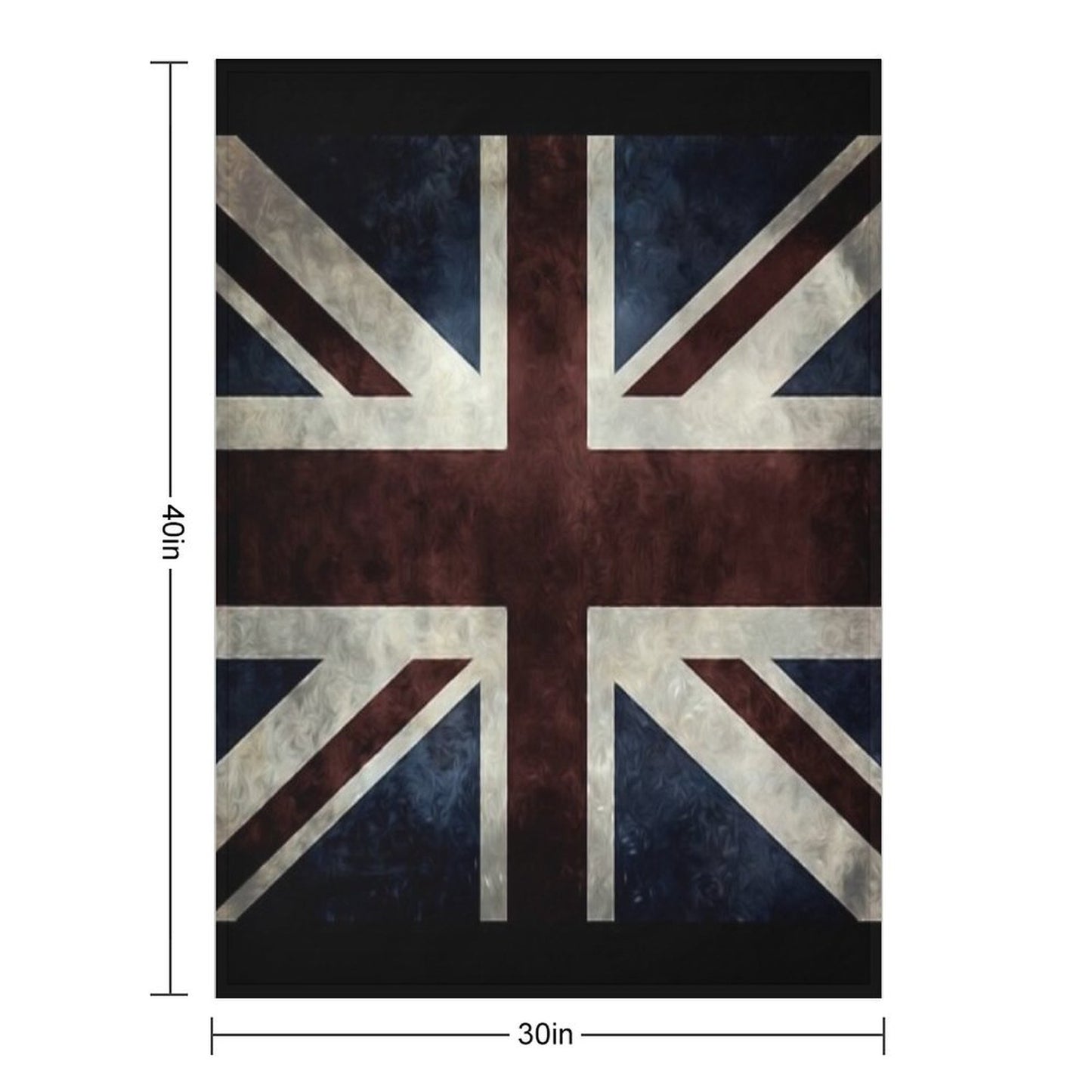 A Grunge Looking Distressed Union Jack Uk Version Throw Blanket