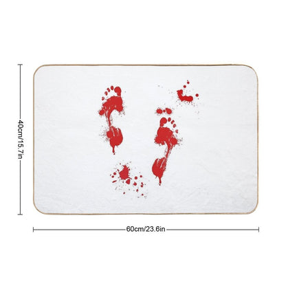 Bloody Footprints Bath Mat