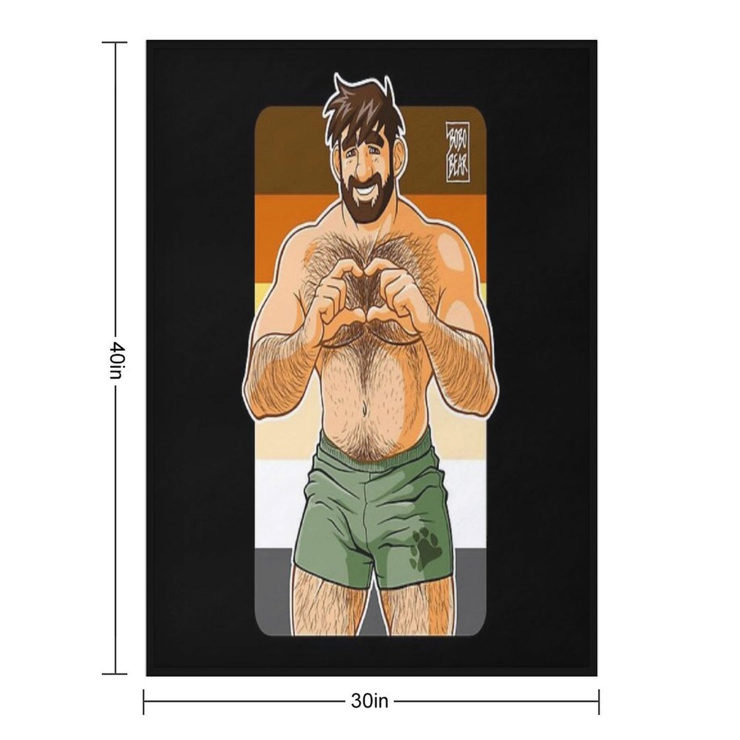 ADAM I LOVE YOU - BEAR PRIDE Throw Blanket