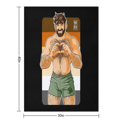 ADAM I LOVE YOU - BEAR PRIDE Throw Blanket