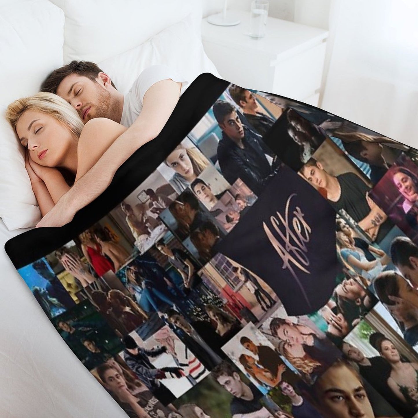 After Collage Throw Blanket