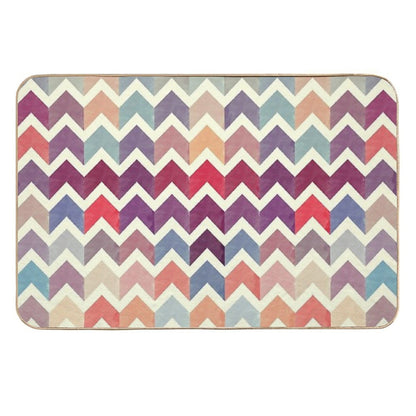 Watercolor Chevron Pattern VII  Pet-Safe Bath Mat