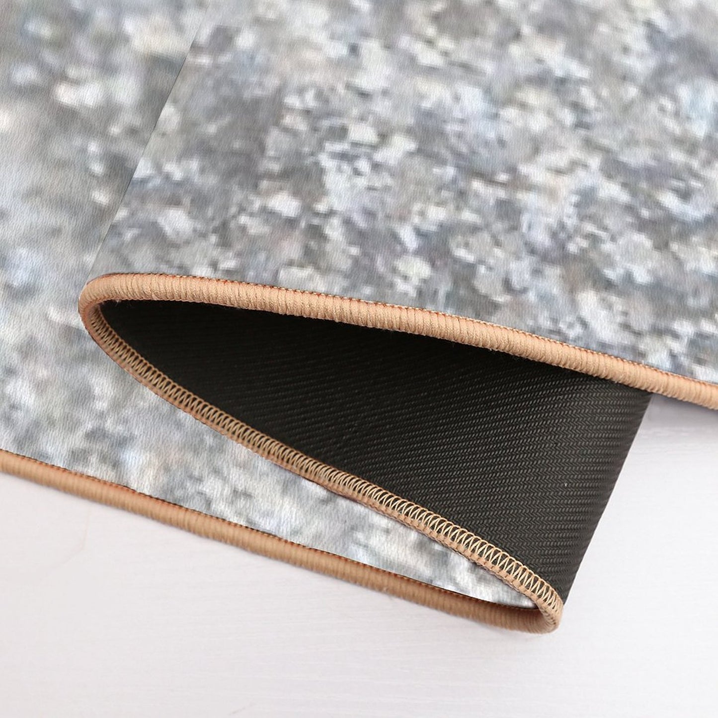 Silver Gray Glam #3 (Photo of Glitter Only - Not Reflective) Bath Mat