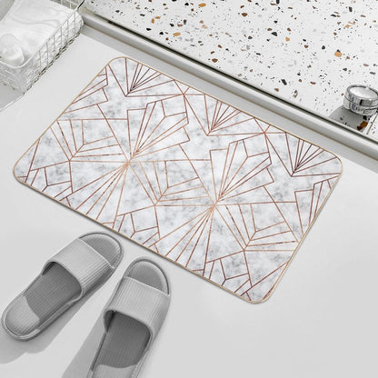Art Deco Marble & Copper - Large Scale Bath Mat