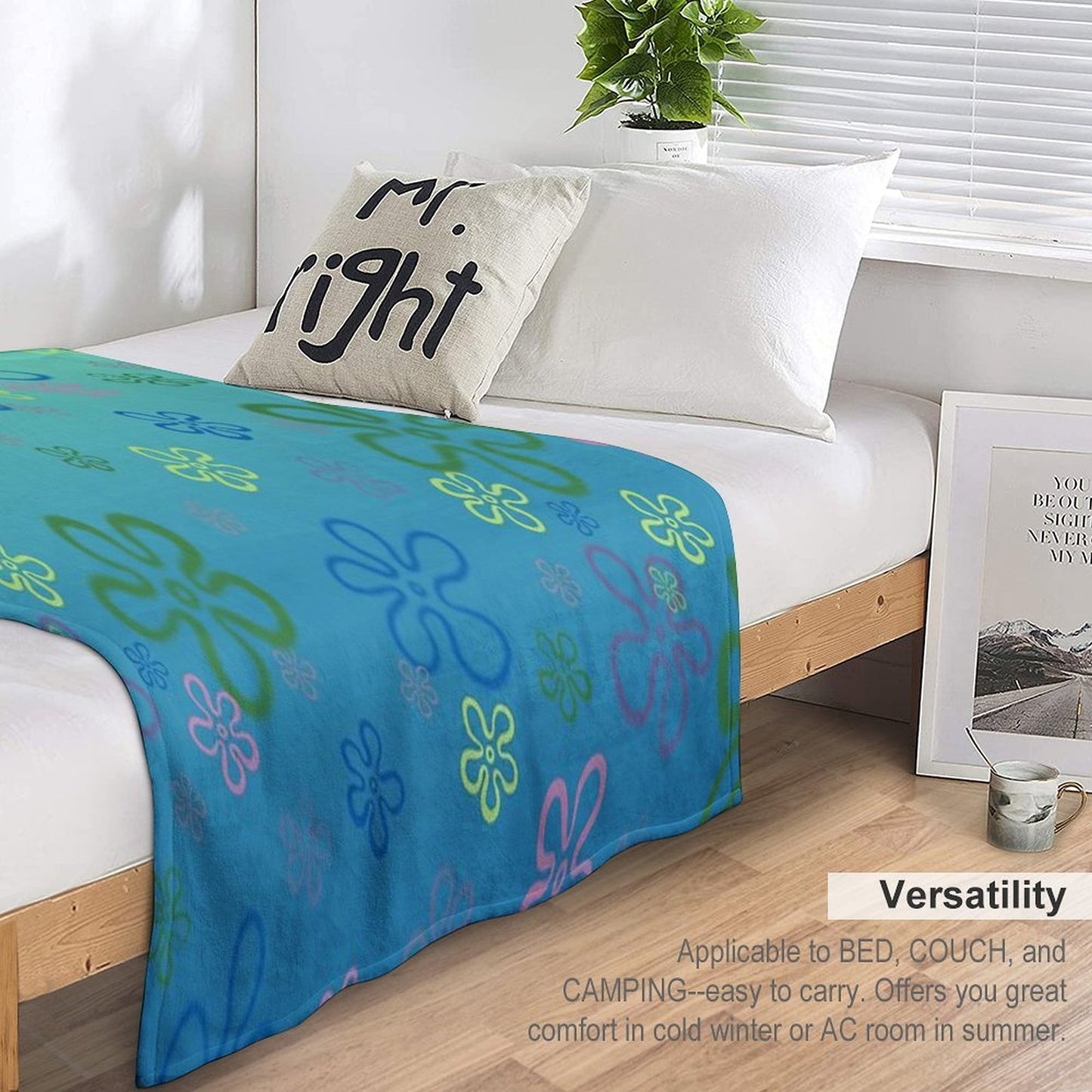 Flower Clouds Throw Blanket