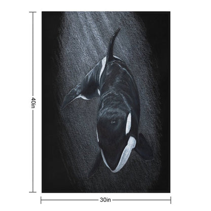 White Whale - Orca Throw Blanket