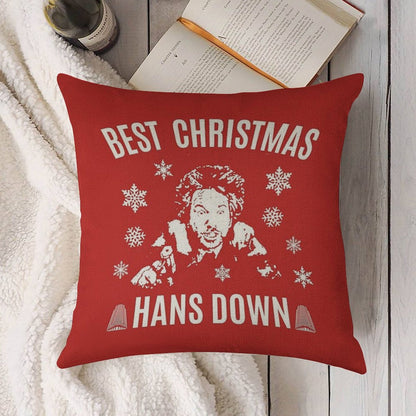 Die Hard Best Christmas Hans Down Linen Throw Pillow Cover