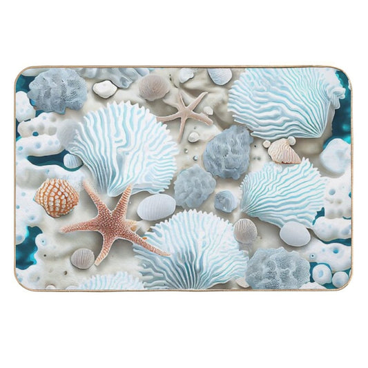 Seashells And Starfish  Toxin-Free Bath Mat