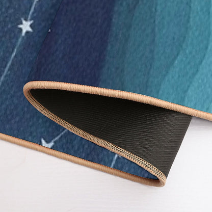 Garland of Stars, Teal Ocean Bath Mat
