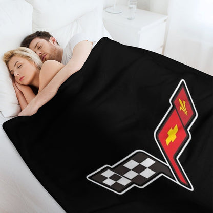 Best of Corvette Hi Emblem Throw Blanket