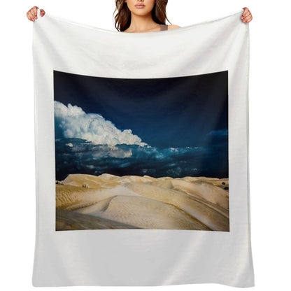 Storm Clouds Over The Desert Throw Blanket