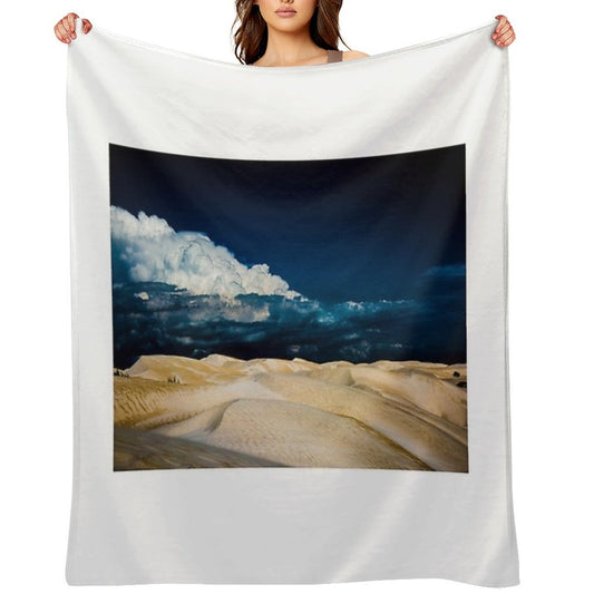 Storm Clouds Over The Desert Throw Blanket