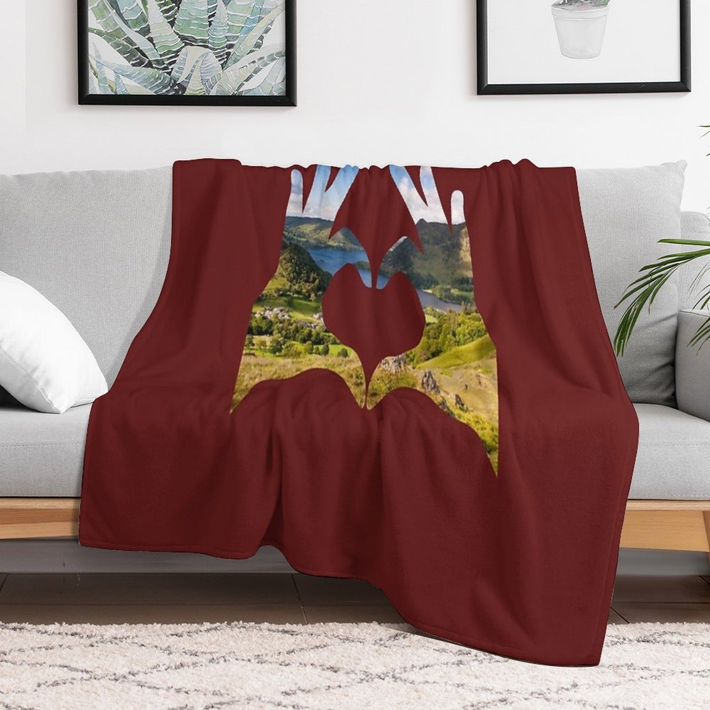 I Love The Lake District - Hands Heart - #41 Throw Blanket