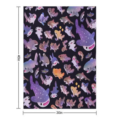 Shark Day 2 Throw Blanket