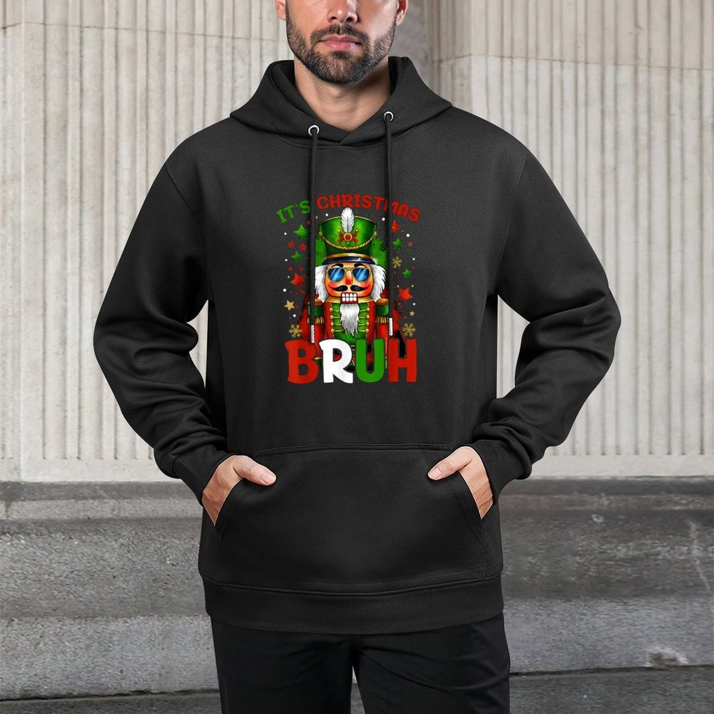 Its Christmas Bruh Nutcracker Boys Kids Xmas Christmas Men Versatile Streetwear Hoodie