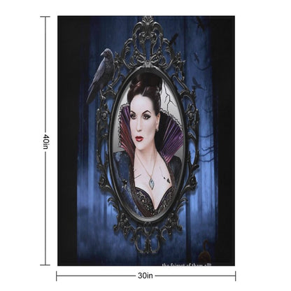 The Evil Queen Poster Throw Blanket