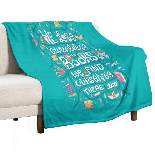 Lose Ourselves in Books Throw Blanket