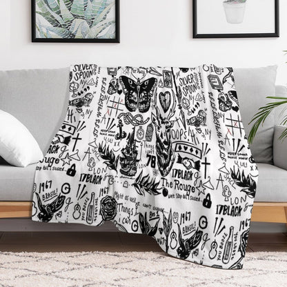 Tattoos Collage Throw Blanket