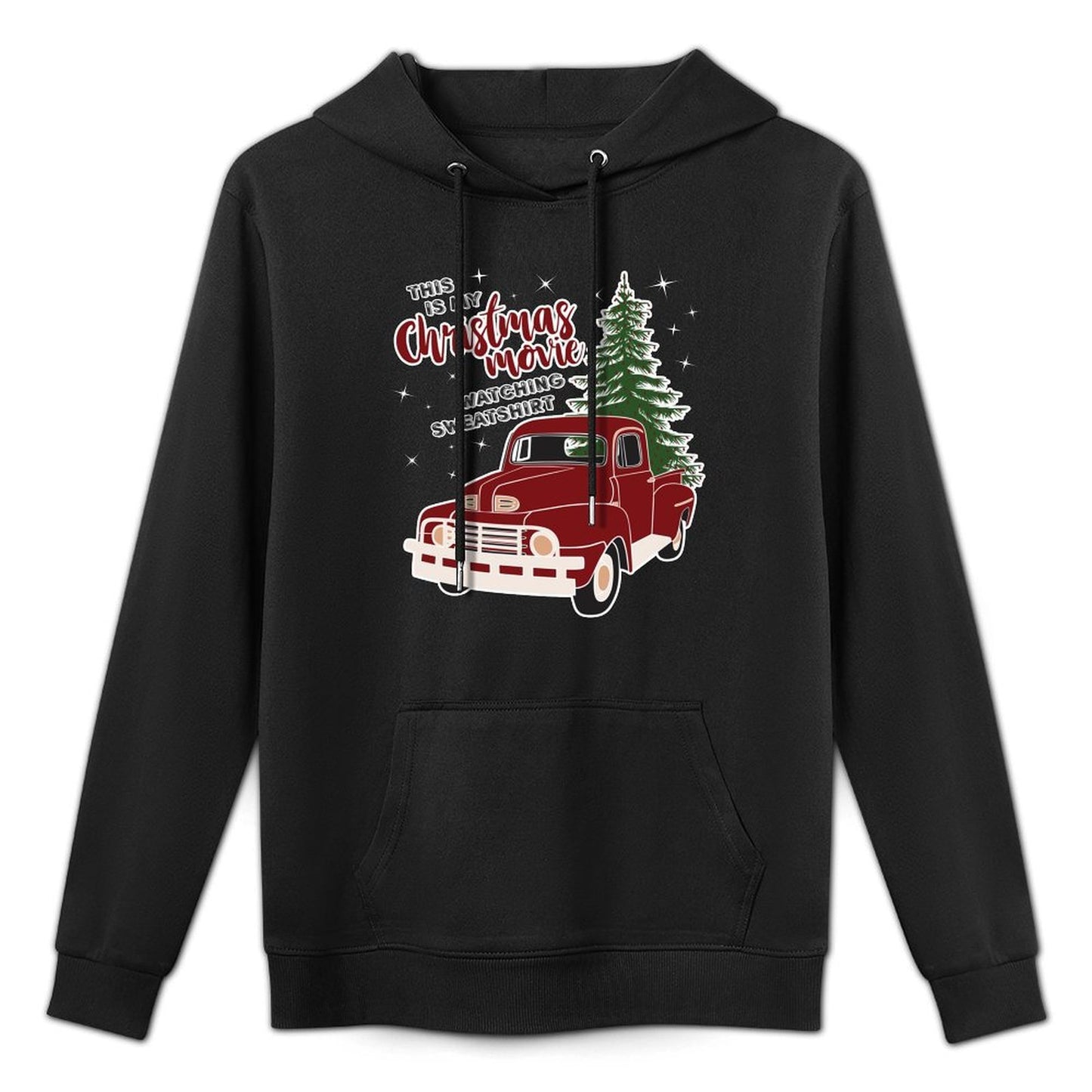 Christmas Movie Watching for Adults, Vintage Truck Pilling-Resistant Hoodie