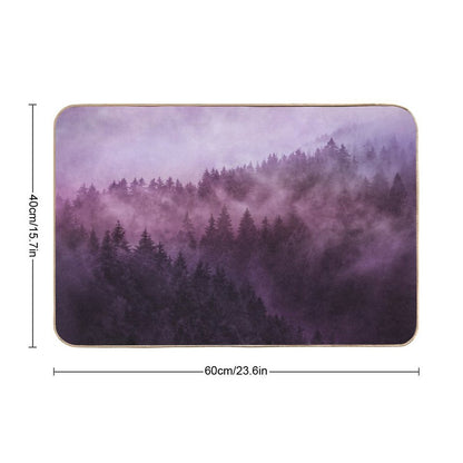 Excuse Me, I'm Lost  Laid Back In A Romantasy Moody Wilderness Dream Forest With Cascadia Trees Covered In Magic Fog  Multi-Purpose Bath Mat
