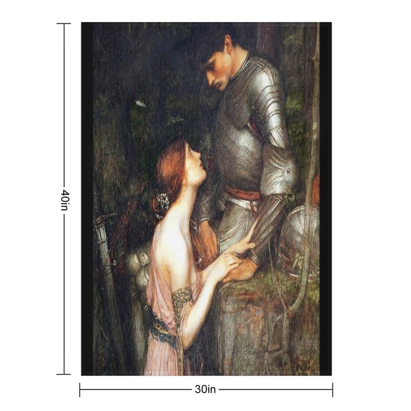 Lamia And The Soldier - John William Waterhouse Throw Blanket