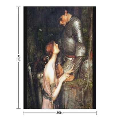 Lamia And The Soldier - John William Waterhouse Throw Blanket