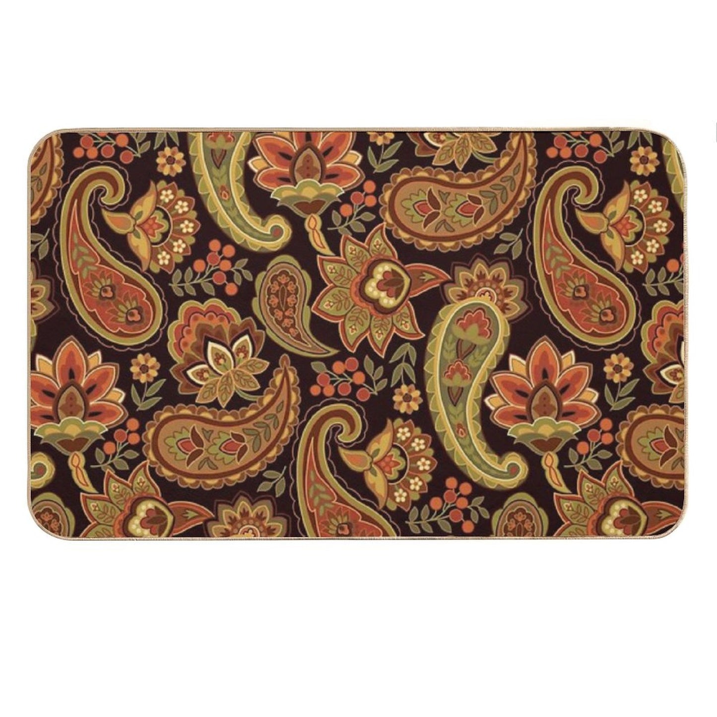 Autumn Paisley Bath Mat