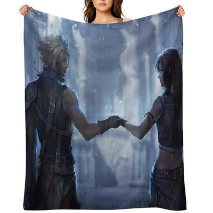 Final Fantasy 7 Cloud And Tifa Throw Blanket