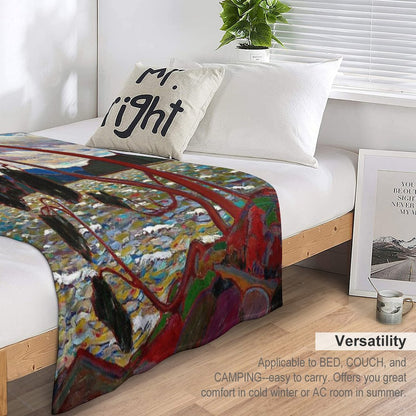 WEST WIND  Vintage 1919 Tom Thomson Algonquin Park Art Print Throw Blanket