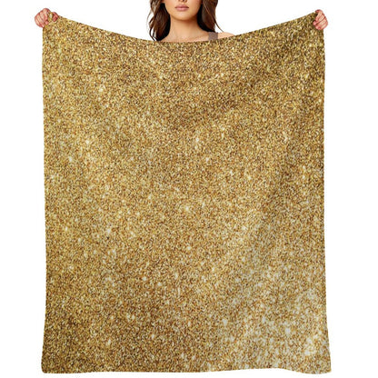 Print of Gold Throw Blanket