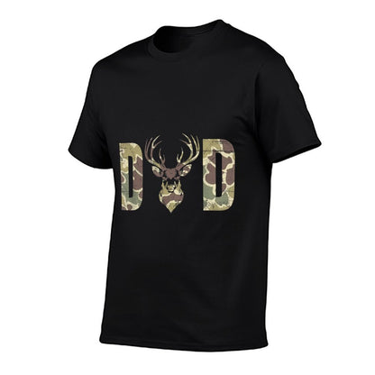 Old School Camo Dad Hunting, Camouflage Deer Father&#39;s Day T-Shirt