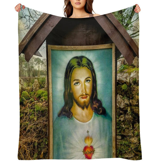 Sacred Heart Of Jesus Throw Blanket