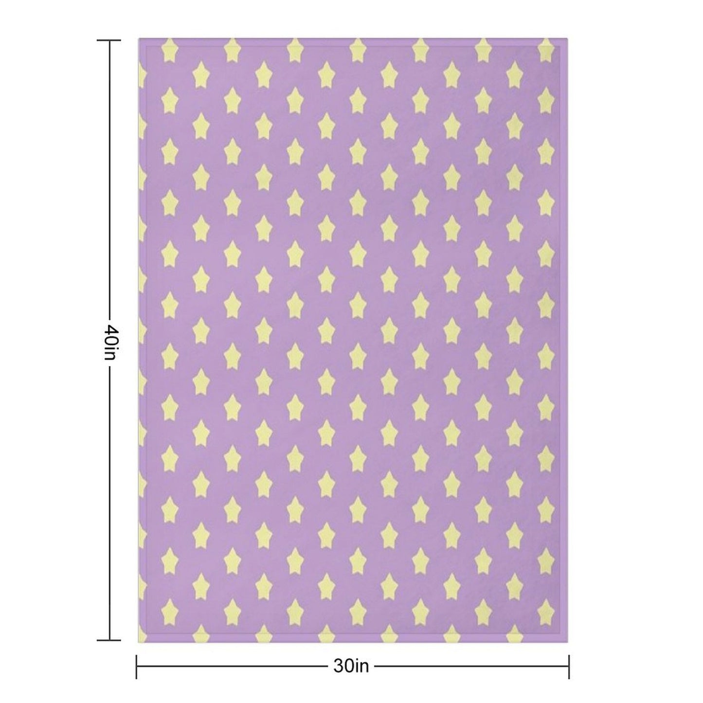 Yellow Stars on Purple Pop Throw Blanket