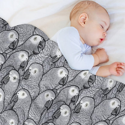 African Grey Parrots Throw Blanket