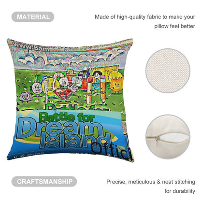 A BFDI Linen Throw Pillow Cover