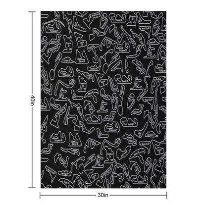 Race Circuits - Pattern Throw Blanket