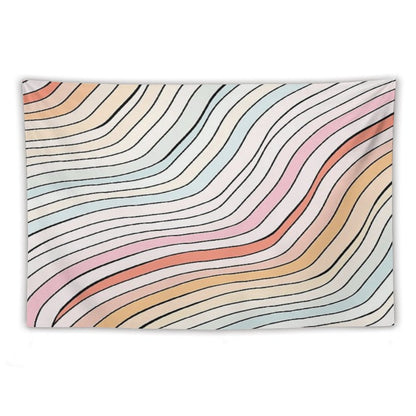 Wavy Summer Aesthetic Tapestry