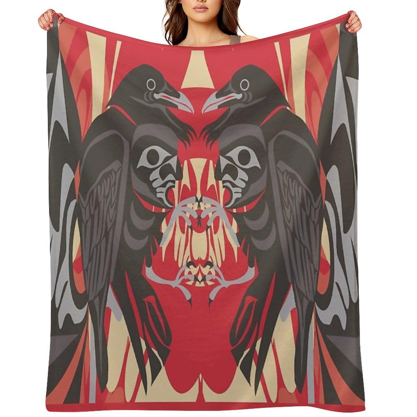 Raven Vision Throw Blanket