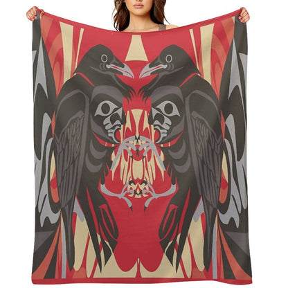 Raven Vision Throw Blanket