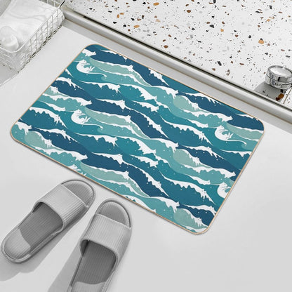 Cat Landscape 135 Cat Waves Bath Mat