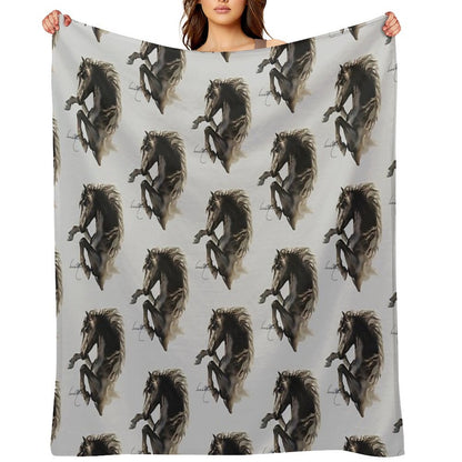 Black Fury (Cut-Out) Throw Blanket