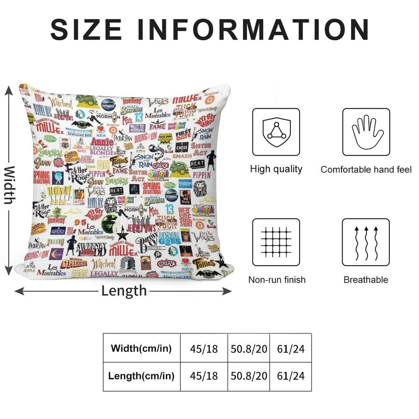 Musical Logos Soft Anti-Pilling Throw Pillow