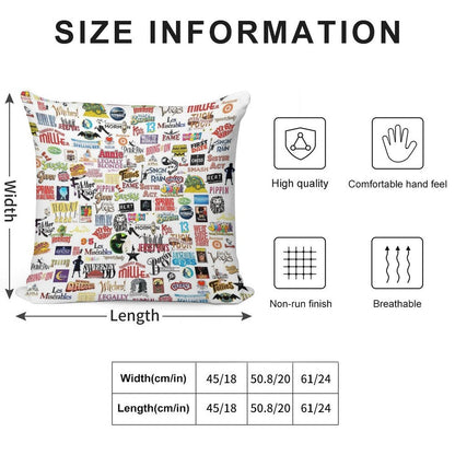Musical Logos Soft Anti-Pilling Throw Pillow