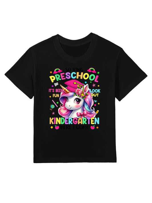 Kids So Long Preschool Graduation Graduate Unicorn Kids Girls Kids T-Shirt