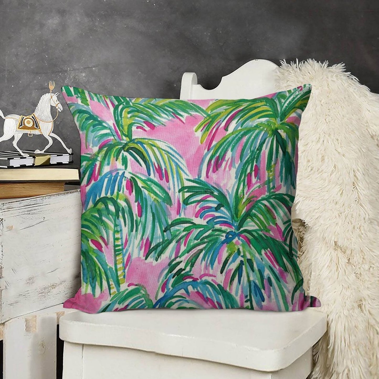 Coconut Pulitzer Three Linen Throw Pillow Cover